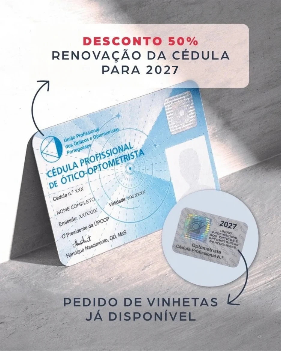 Imagem da notícia 📢 RENOVAÇÃO 2027 | CÉDULA PROFISSIONAL E VINHETAS para 2027